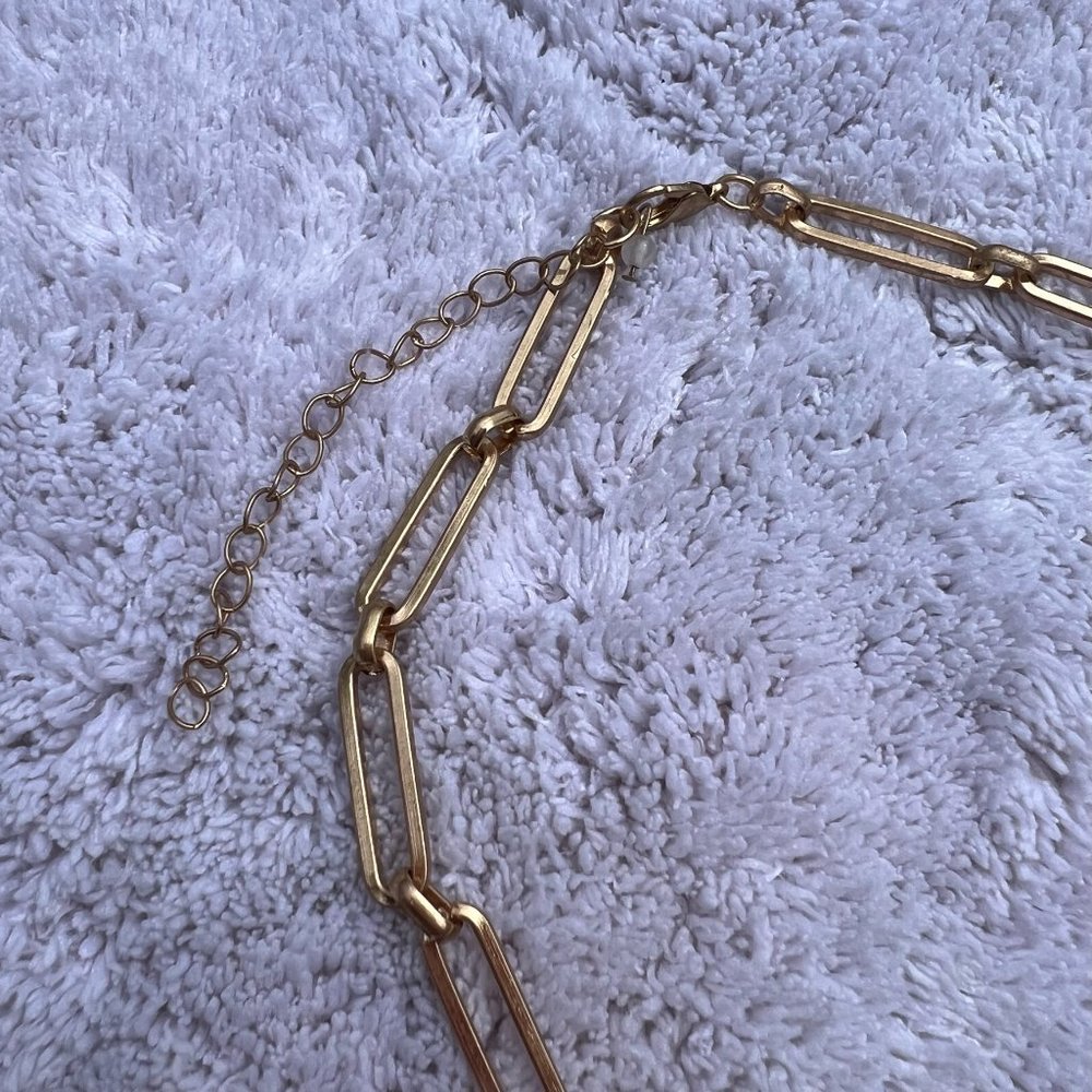 Necklace, SUGARFIX by BaubleBar Link Chain Gold Necklace NWOT - Picture 3 of 6